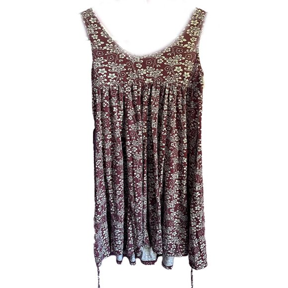 debbie miller for rigo burgundy floral lace mini dress - Picture 2 of 3